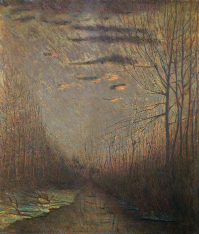 Kanal bei Sonnenuntergang von Vittore Grubicy de Dragon