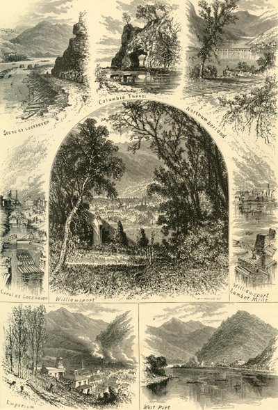 Szenen am Susquehanna, 1874 von W.H. Morse