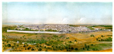 Panorama von Jerusalem, um 1870 von W. Dickens