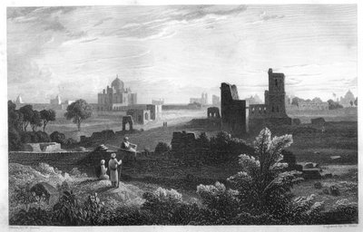 Das Grab von Humaioon, Delhi, Indien, um 1860 von W. Miller