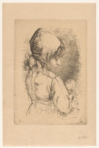 Mädchen mit Haube auf dem Kopf von Wally Moes