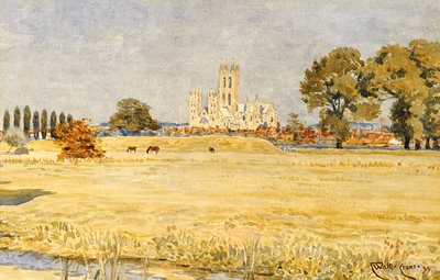 Kathedrale von Canterbury von den Wiesen aus, 1894 von Walter Crane