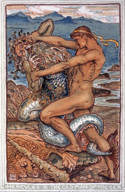Herkules und Nereus von Walter Crane