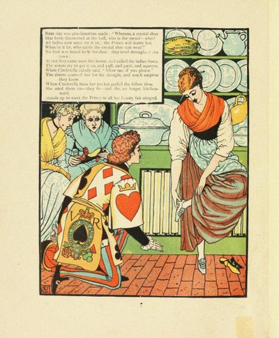 Illustration für das Märchen Aschenputtel von Walter Crane