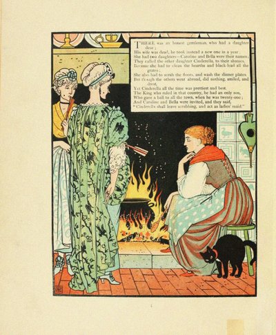 Illustration für das Märchen Aschenputtel von Walter Crane