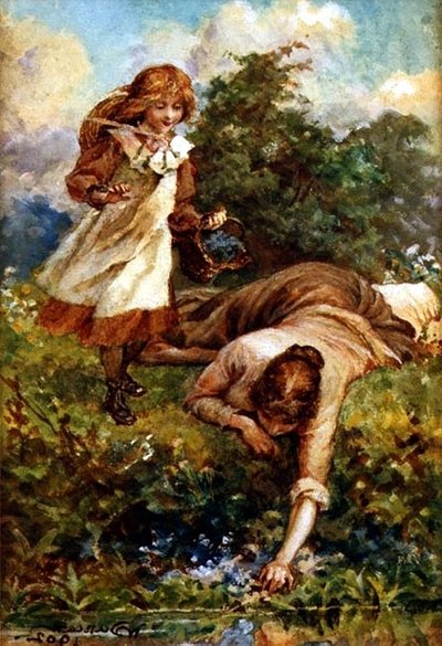 Glockenblumen pflücken von Walter Duncan