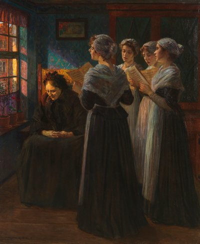 Die Serenade, ca. 1890 von Walter Firle