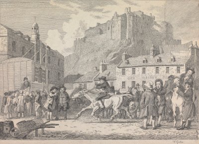 Edinburgh Castle und Pferdemarkt von Walter Geikie
