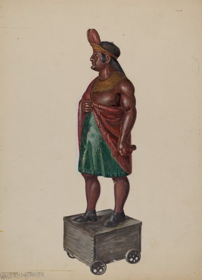 Zigarrenladen-Indianer, ca. 1936 von Walter Hochstrasser