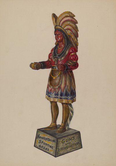 Zigarrenladen-Indianer, um 1936 von Walter Hochstrasser