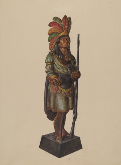 Zigarrenladen-Indianer, um 1936 von Walter Hochstrasser