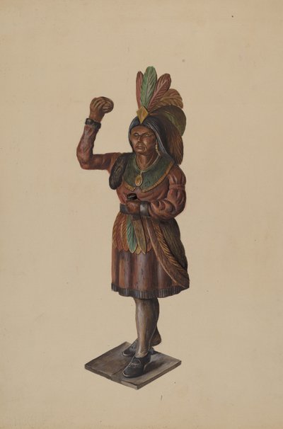 Zigarrenladen-Indianer, um 1936 von Walter Hochstrasser