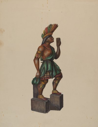 Indianer im Zigarrenladen, ca. 1936 von Walter Hochstrasser