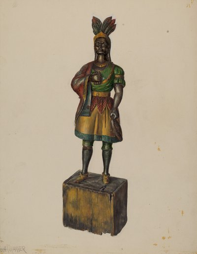 Zigarrenladen-Indianer, ca. 1936 von Walter Hochstrasser