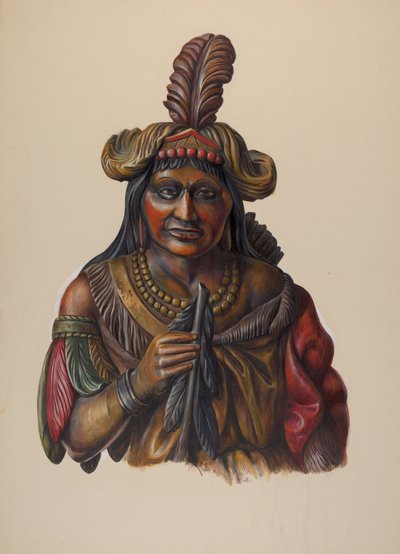 Zigarrenladen-Indianer, ca. 1937 von Walter Hochstrasser