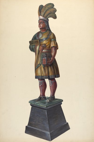 Zigarrenladen-Indianer, ca. 1937 von Walter Hochstrasser