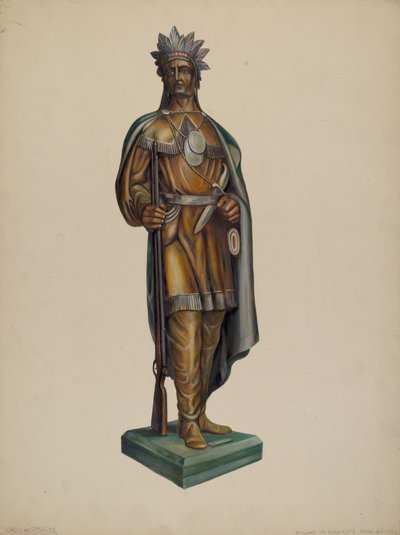 Indianer im Zigarrenladen von Walter Hochstrasser