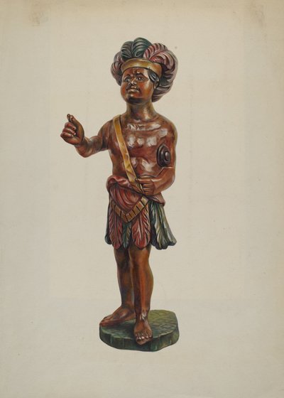 Zigarrenladen-Indianer, ca. 1940 von Walter Hochstrasser