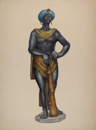 Nubische Sklavenfigur, ca. 1937 von Walter Hochstrasser