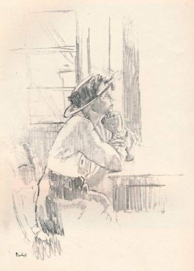 Mädchen in Gedanken, ca. 1911, 1931 von Walter Richard Sickert