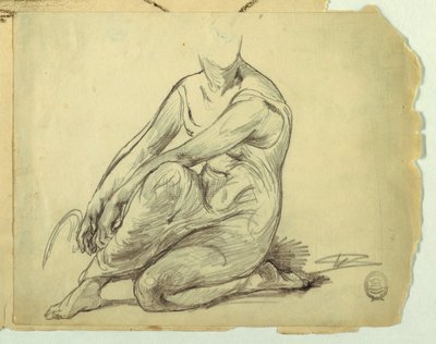 Kniende Frau von Walter Shirlaw