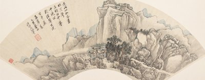 Berge nach dem Regen, datiert 1695 von Wang Hui