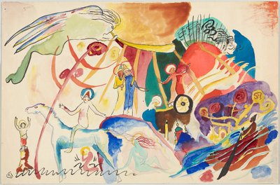 Entwurf zu "Allerheiligen II (Komposition mit Heiligen)" von Wassily Kandinsky