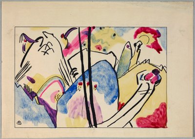 Entwurf zu "Komposition IV" von Wassily Kandinsky