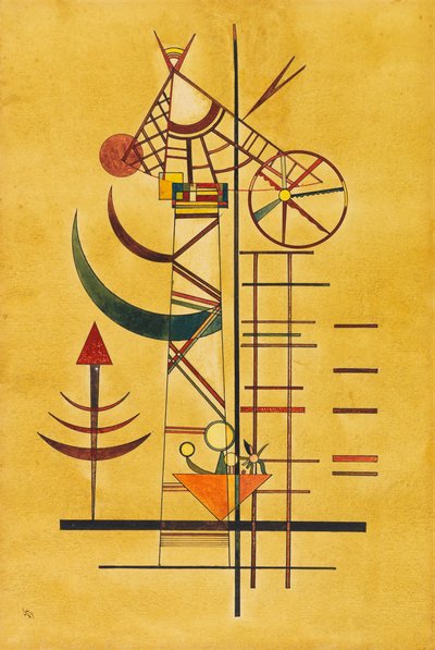 Gebogene Spitzen, 1927 von Wassily Kandinsky