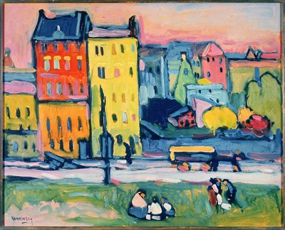 Häuser in München, 1908 von Wassily Kandinsky