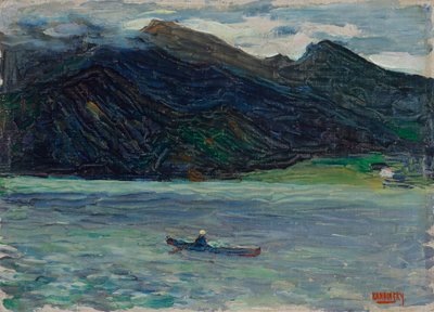 Kochel – See mit Boot von Wassily Kandinsky