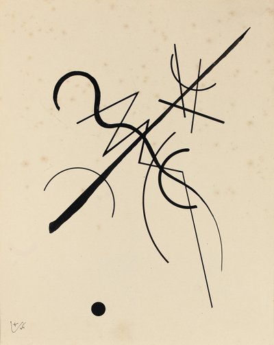 Zeichnung für Punkt und Linie zu Fläche von Wassily Kandinsky