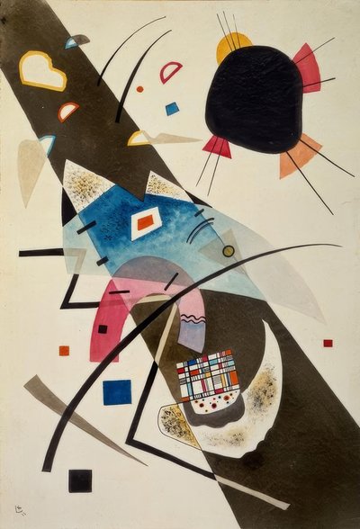 Zwei schwarze Flecke von Wassily Kandinsky