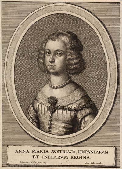 Anna Maria, Königin von Spanien von Wenceslaus Hollar