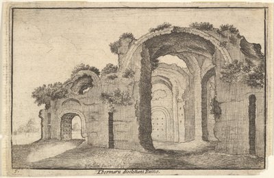 Bäder des Diokletian, Rom, 17. Jahrhundert von Wenceslaus Hollar