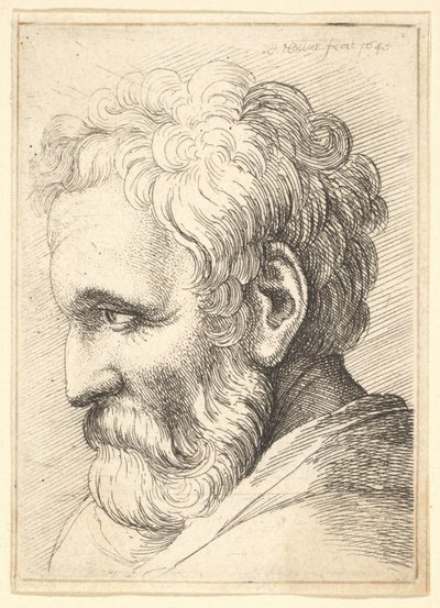 Bärtiger alter Mann, 1645 von Wenceslaus Hollar