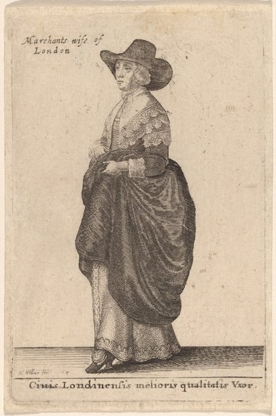 Ciuis Londinensis Melioris Qualitatis Vxor von Wenceslaus Hollar