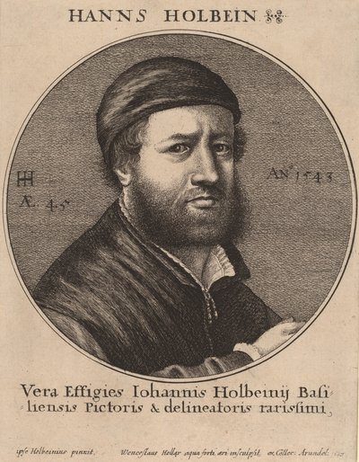 Hans Holbein der Jüngere, 1647 von Wenceslaus Hollar