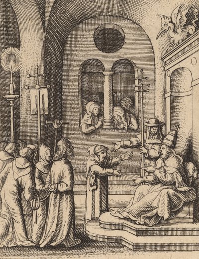 Jesus erneut vor Kaiphas von Wenceslaus Hollar