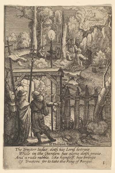 Jesus am Ölberg von Wenceslaus Hollar