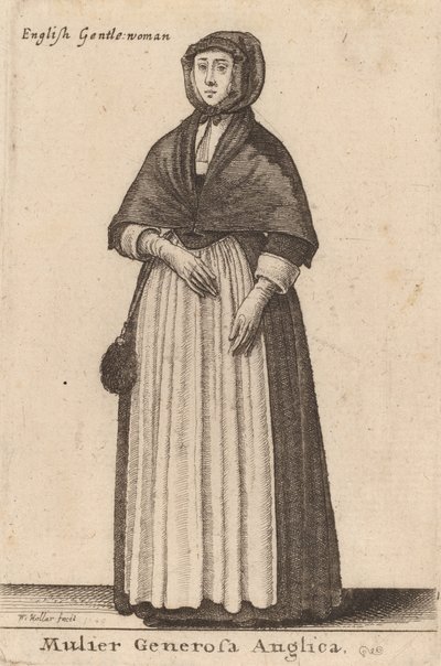 Mulier Generosa Anglica, 1643 von Wenceslaus Hollar