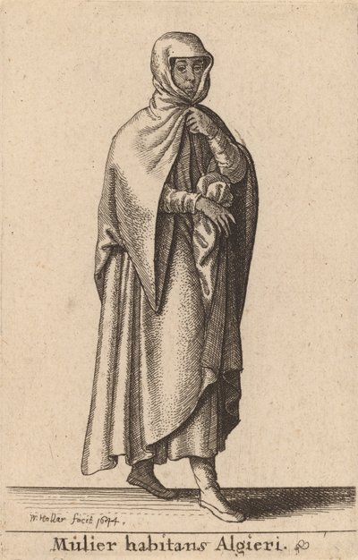 Mulier Habitans Algieri von Wenceslaus Hollar