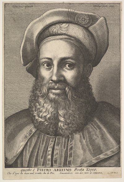 Pietro Aretino, 1640 von Wenceslaus Hollar