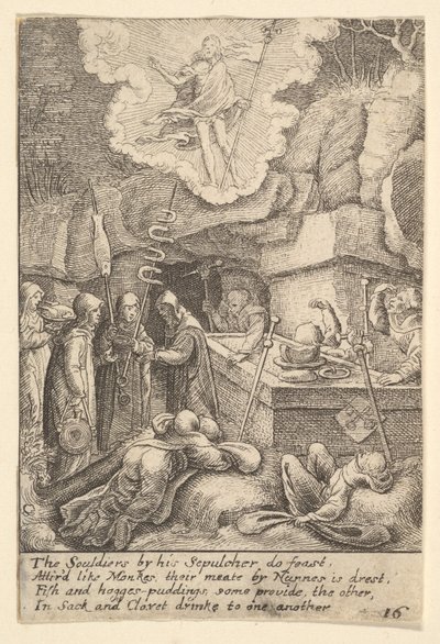 Auferstehung, 1625-77 von Wenceslaus Hollar