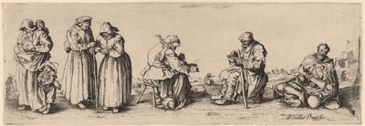 Sechs Männer und Frauen Bettler von Wenceslaus Hollar