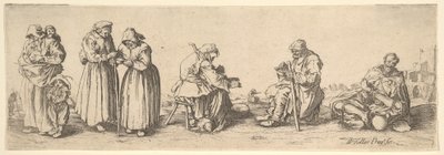 Sechs Männer und Frauen Bettler, 1630 von Wenceslaus Hollar