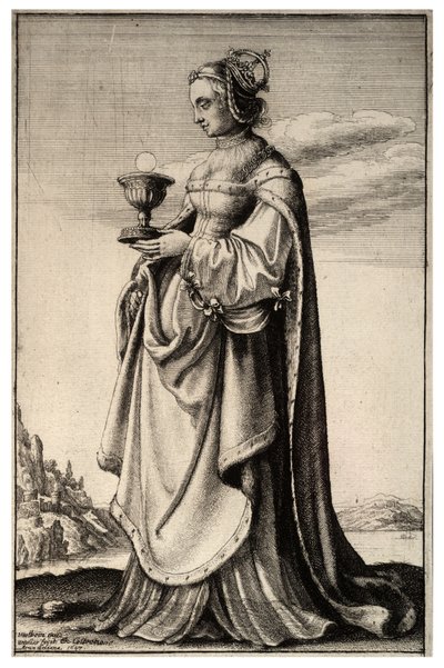 Heilige Barbara von Wenceslaus Hollar