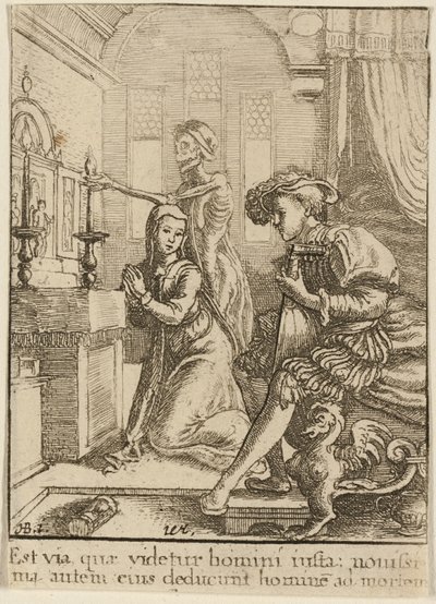 Die Nonne und der Tod von Wenceslaus Hollar