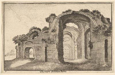 Thermaru Diocletiani Ruinen der Diokletiansthermen, 1651 von Wenceslaus Hollar