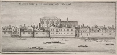 Ansichten von London: Whitehall vom Fluss von Wenceslaus Hollar